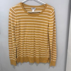 yellow and white striped long sleeve